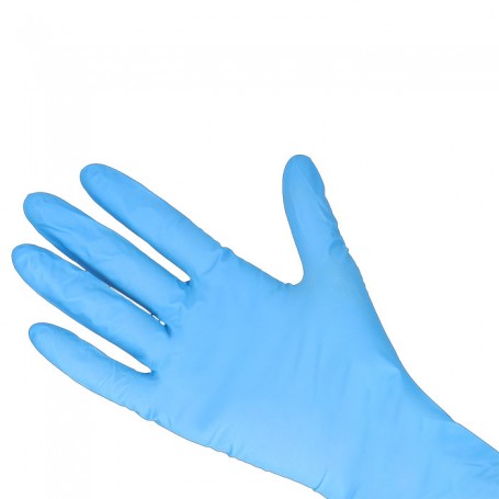 Lange nitril handschoenen, blauw, zonder poeder - 100 handschoenen