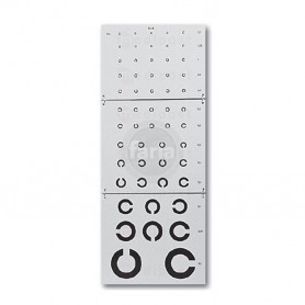 Visuskaart met Landolt C ringen - Leesafstand 5 meter Landolt C oogkaart