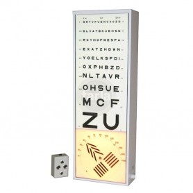 Verlichte optometrie schaal ETCT Verlichte optometrie schaal met verlichting