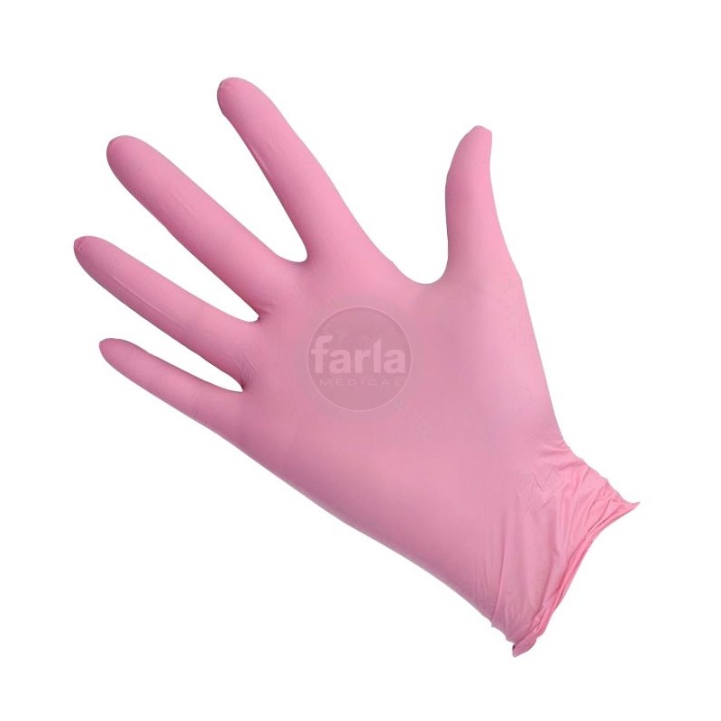 Reinig de vloer Bouwen Vermeend Roze Nitril handschoenen Maat XS