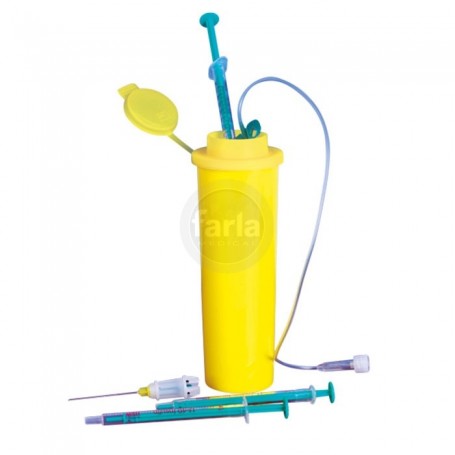 Container à aiguilles – container de poche - boîte à déchets médicaux - 150 ml