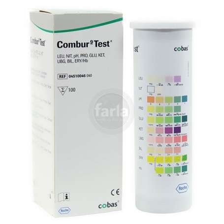 Test urinaire : Roche Combur 9 – bandelettes de test Roche