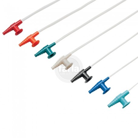 Zarys zuigkatheter met vacuümregeling - CH 12 – 60 cm – wit