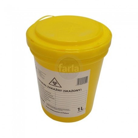 Collecteur d'aiguilles - Boîte à déchets médicaux Zarys - Jaune - 1 l